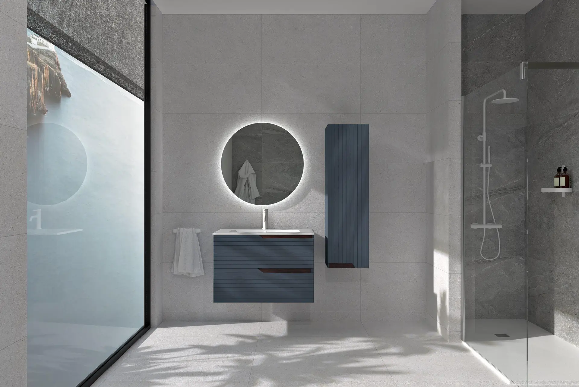 Toallero LOOPS negro mate 40 cm - Imagen 3