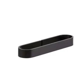Toallero en aro adhesivo para baño Baho LOOPS negro mate 25 cm