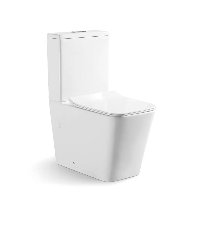 Inodoro compacto carenado Baho ERIO con Rimless y nano Glaze